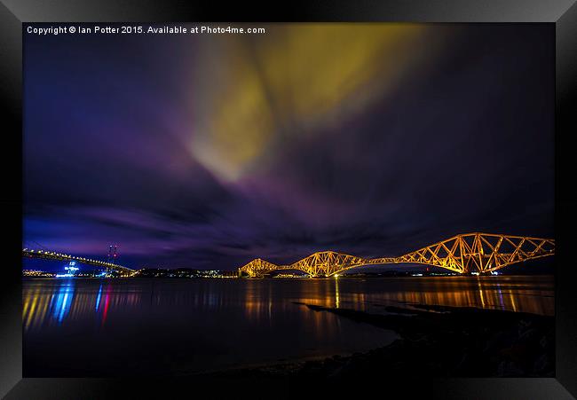  Forth Bridges from South Queensferry Framed Print by Ian Potter