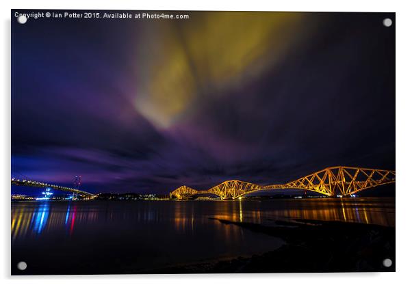 Forth Bridges from South Queensferry Acrylic by Ian Potter