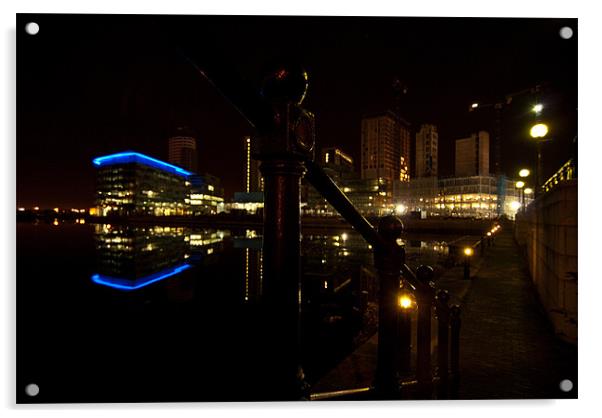 Salford Quays BBC Building Acrylic by James Lavott