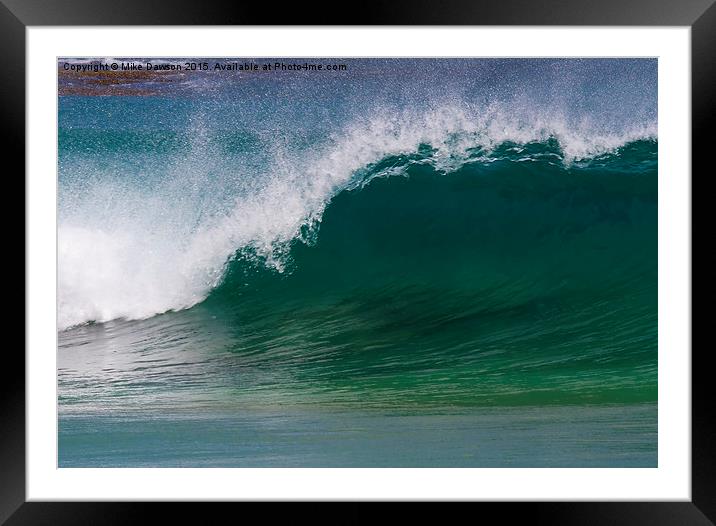 Green Curl Framed Mounted Print by Mike Dawson