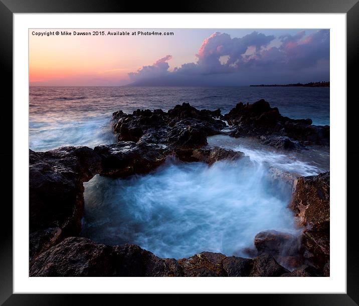 Sunset Churn Framed Mounted Print by Mike Dawson