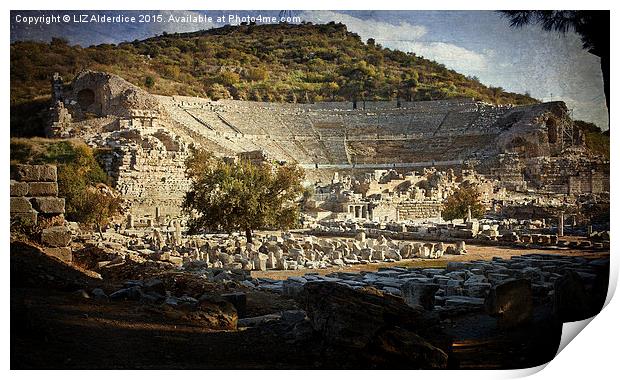 Theatre at Ephesus  Print by LIZ Alderdice