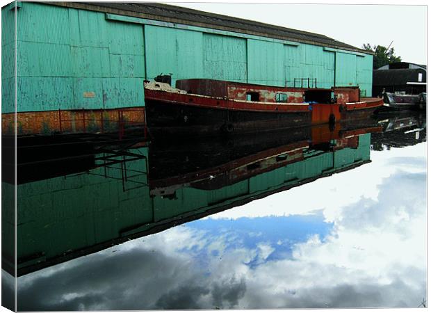 Old Barge Canvas Print by Chris Day