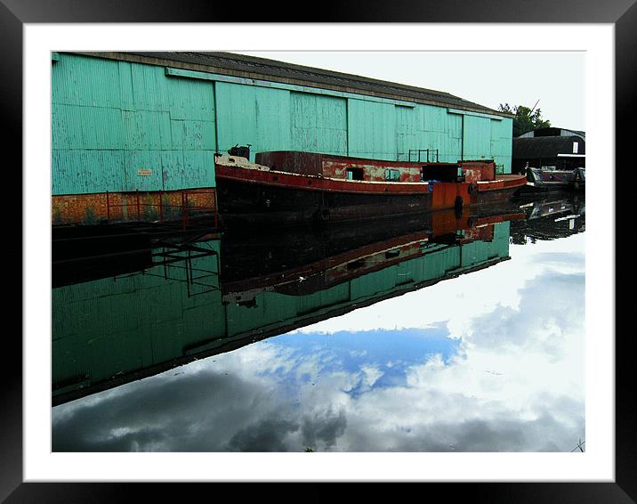 Old Barge Framed Mounted Print by Chris Day