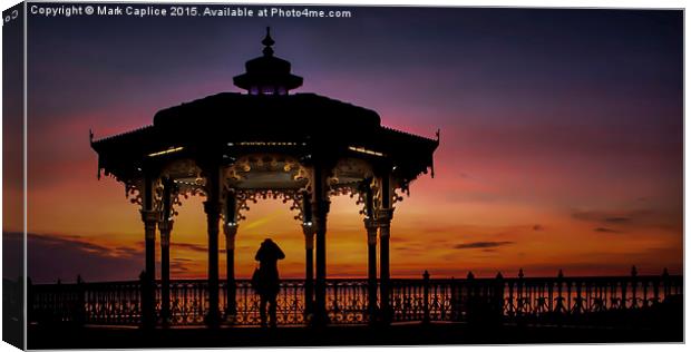  Sunset from the Bandstand Canvas Print by Mark Caplice
