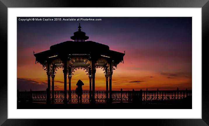  Sunset from the Bandstand Framed Mounted Print by Mark Caplice