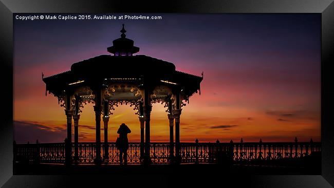  Sunset from the Bandstand Framed Print by Mark Caplice