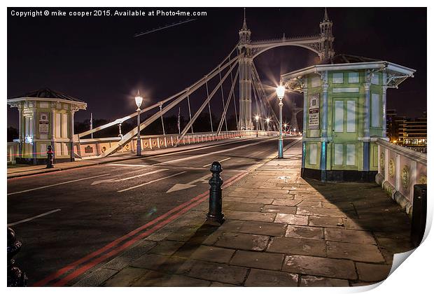  Albert bridge at dawn,toll booth Print by mike cooper
