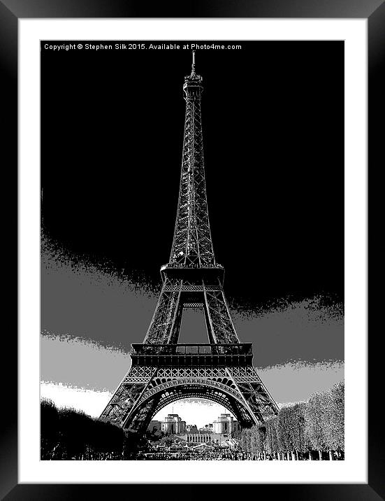  Eifle Tower Framed Mounted Print by Stephen Silk