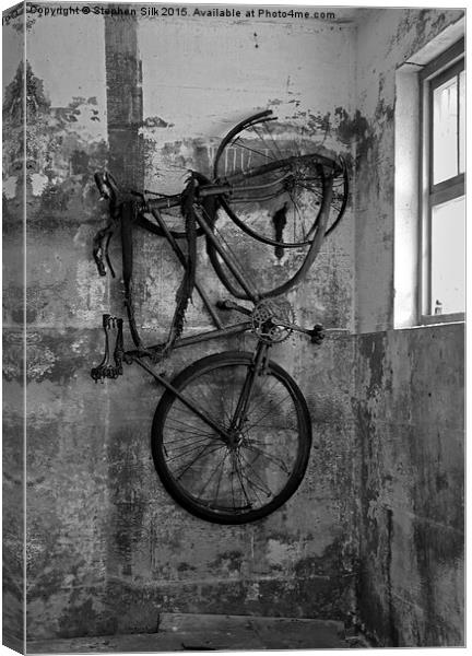  Old Bike Remains Canvas Print by Stephen Silk
