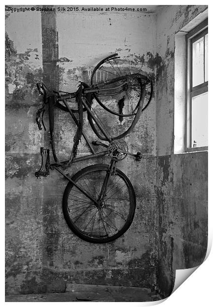  Old Bike Remains Print by Stephen Silk