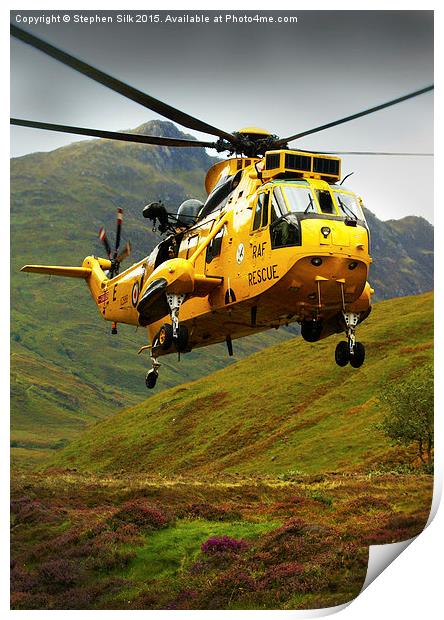  Sea King RAF Rescue Print by Stephen Silk