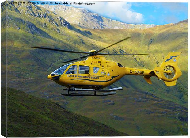  Scottish Air Ambulance Service Canvas Print by Stephen Silk