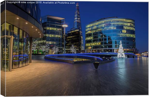  The Shard,along the south bank,queens walk Canvas Print by mike cooper
