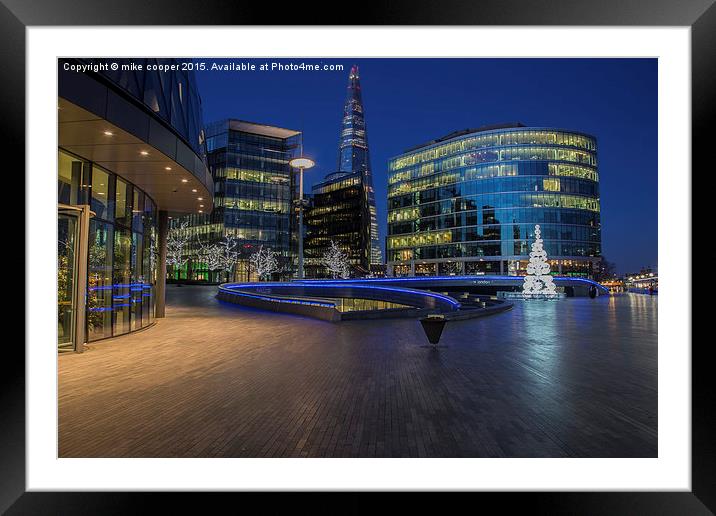  The Shard,along the south bank,queens walk Framed Mounted Print by mike cooper