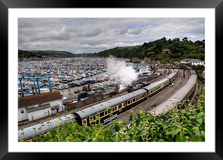  The Steam train at Kingswear Framed Mounted Print by Rosie Spooner