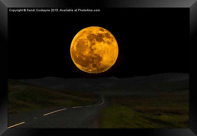  Blood Moon Over Buttertubs Pass Framed Print by Sandi-Cockayne ADPS