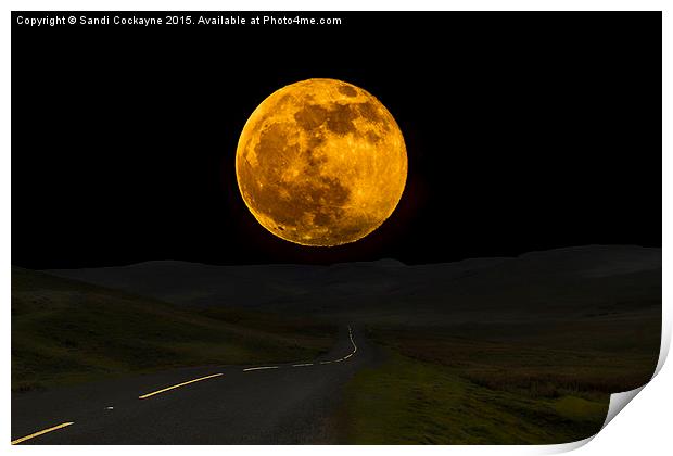  Blood Moon Over Buttertubs Pass Print by Sandi-Cockayne ADPS