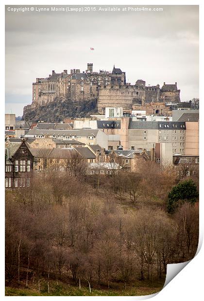  A Portrait Of Edinburgh Castle Print by Lynne Morris (Lswpp)