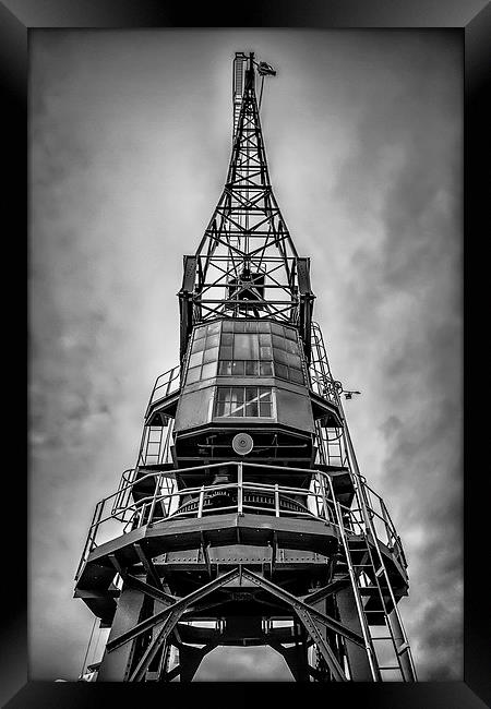  Big dockyard crane Framed Print by jim wardle