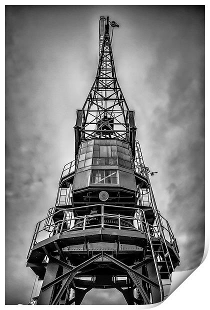  Big dockyard crane Print by jim wardle