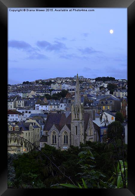  Ilfracombe at dusk Framed Print by Diana Mower