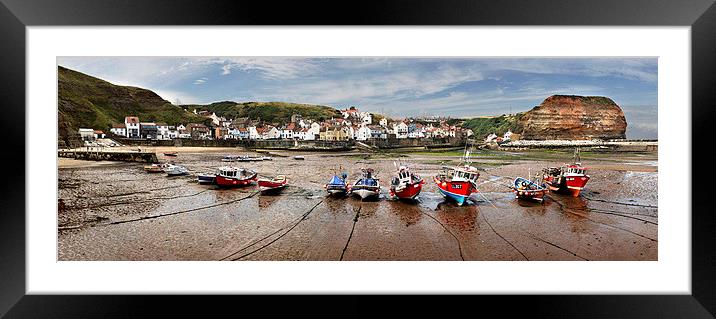 Staithes Harbour, N Yorks, UK  Framed Mounted Print by Donald Parsons