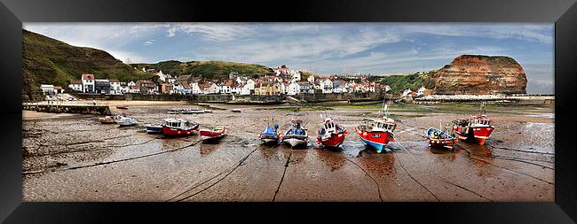 Staithes Harbour, N Yorks, UK  Framed Print by Donald Parsons