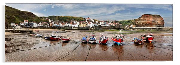 Staithes Harbour, N Yorks, UK  Acrylic by Donald Parsons