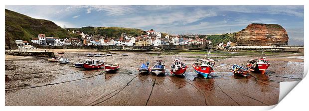 Staithes Harbour, N Yorks, UK  Print by Donald Parsons