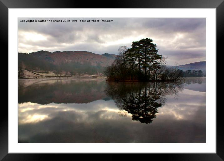  Rydal Water Reflections Framed Mounted Print by Catherine Fowler
