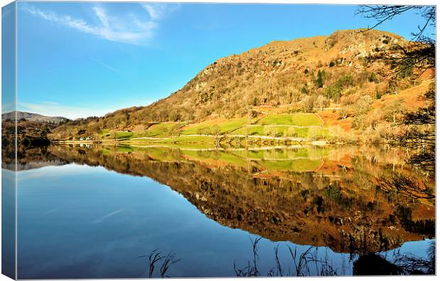  Grasmere and Rydal Reflections Canvas Print by Gary Kenyon