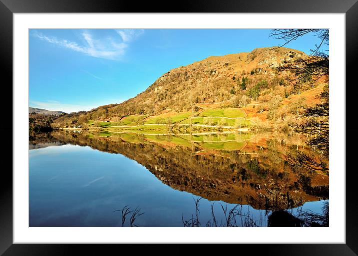  Grasmere and Rydal Reflections Framed Mounted Print by Gary Kenyon
