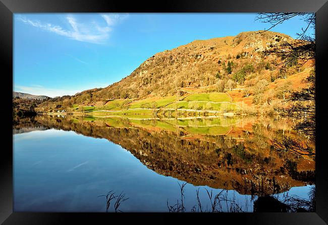  Grasmere and Rydal Reflections Framed Print by Gary Kenyon