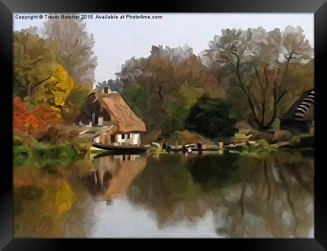  Cottage on the Lake Framed Print by Trevor Butcher