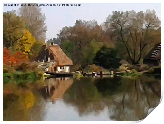  Cottage on the Lake Print by Trevor Butcher