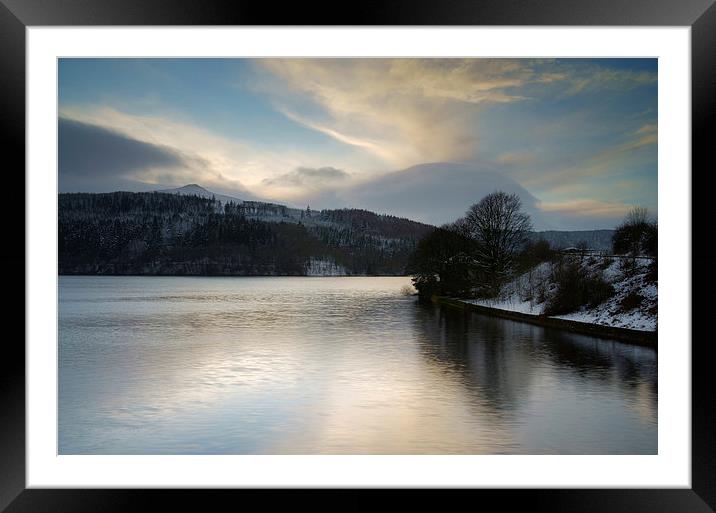 Ladybower Winter Reflections  Framed Mounted Print by Darren Galpin
