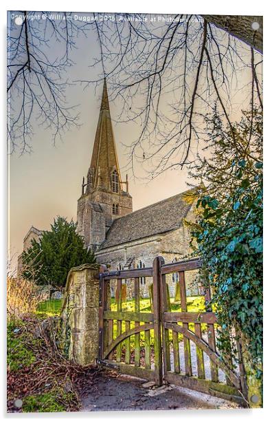 St Marys Church Bampton,Oxfordshire  Acrylic by William Duggan