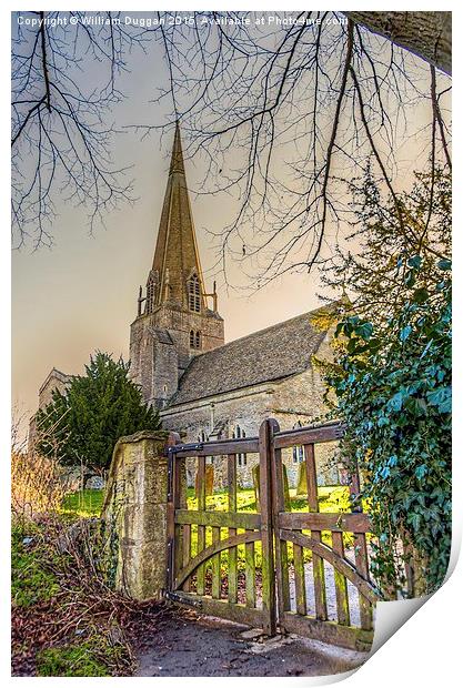  St Marys Church Bampton,Oxfordshire  Print by William Duggan