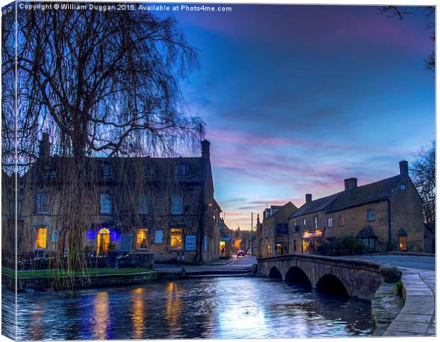  Bourton on Water in the Cotswolds Canvas Print by William Duggan