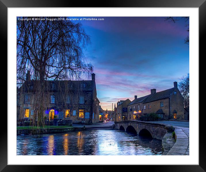  Bourton on Water in the Cotswolds Framed Mounted Print by William Duggan