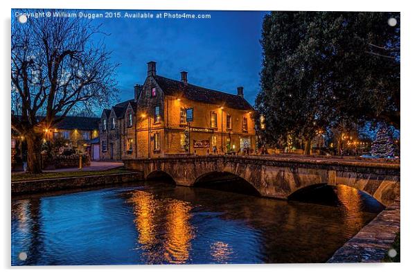 Bourton on Water ,Cotswolds. Acrylic by William Duggan