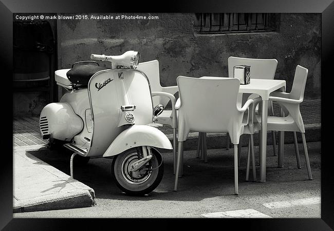 Vespa Framed Print by mark blower