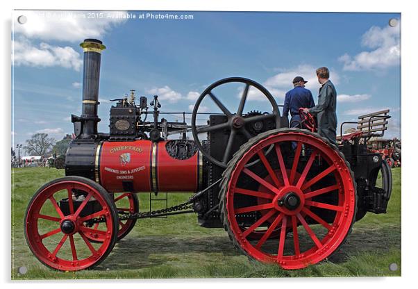  Chieftain traction engine Acrylic by Avril Harris