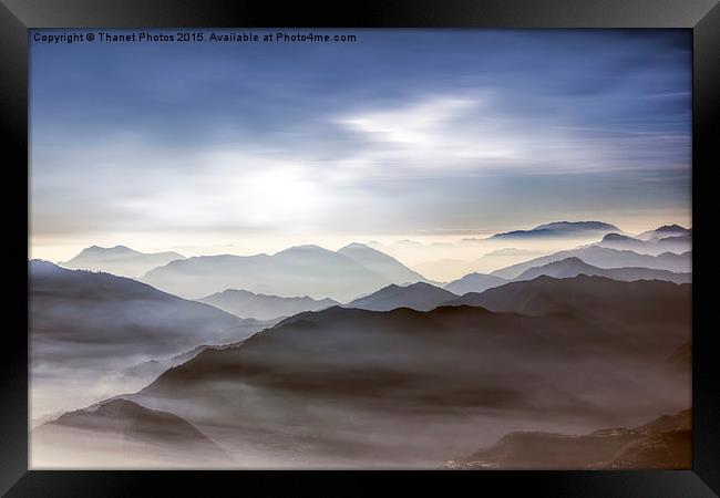  Misty mountains Italy                        Framed Print by Thanet Photos