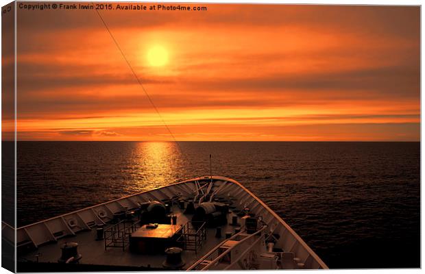  Beautiful Sunset in the Atlantic Ocean Canvas Print by Frank Irwin