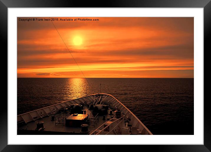  Beautiful Sunset in the Atlantic Ocean Framed Mounted Print by Frank Irwin