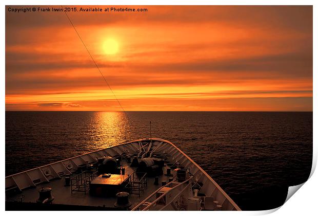  Beautiful Sunset in the Atlantic Ocean Print by Frank Irwin