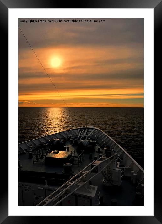  Beautiful Sunset in the Atlantic Ocean Framed Mounted Print by Frank Irwin