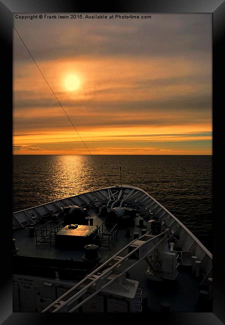  Beautiful Sunset in the Atlantic Ocean Framed Print by Frank Irwin